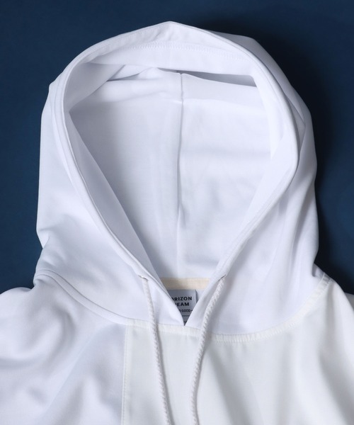 ANPAS（アンパス）の「Cool Touch Material Mix Hoodie/接触冷感 異素材ミックス 切替 トップス パーカー 半袖（パーカー・メンズ・ホワイト系その他/グリーン系その他/ベージュ系その他/ブラック系その他/ブラック系その他2/グレー系その他/ホワイト系その他2/ブラック系その他3/ベージュ系その他2/ホワイト系その他3・M/L）」の13枚目の写真