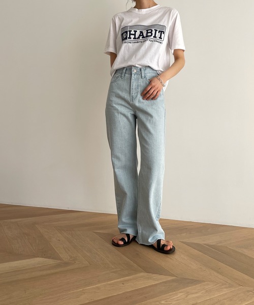 El mar（エルマール）の「El mar(エルマール) "HABIT"半袖Tシャツ（Tシャツ/カットソー・レディース・グリーン/ピンク/アイボリー・ONE SIZE）」の6枚目の写真