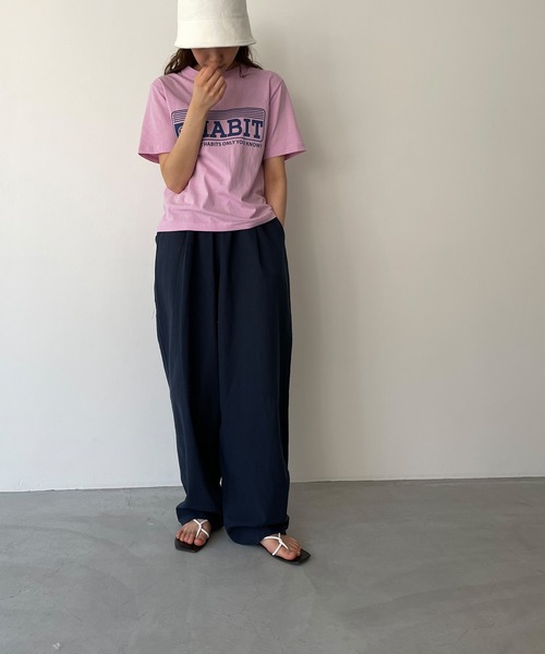 El mar（エルマール）の「El mar(エルマール) "HABIT"半袖Tシャツ（Tシャツ/カットソー・レディース・グリーン/ピンク/アイボリー・ONE SIZE）」の12枚目の写真