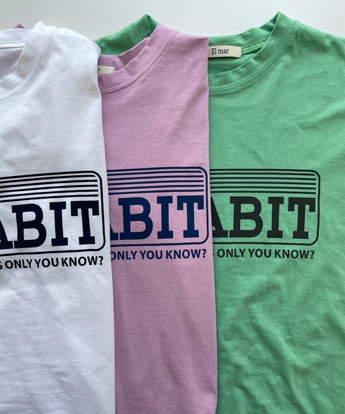 El mar（エルマール）の「El mar(エルマール) "HABIT"半袖Tシャツ（Tシャツ/カットソー・レディース・グリーン/ピンク/アイボリー・ONE SIZE）」の18枚目の写真