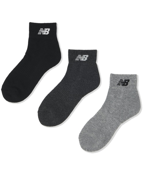 NEW BALANCE（ニューバランス）の「ジュニア3Pソックスショートレングス（ソックス/靴下・キッズ・ブラック/その他・SMALL/X-SMALL）」の2枚目の写真