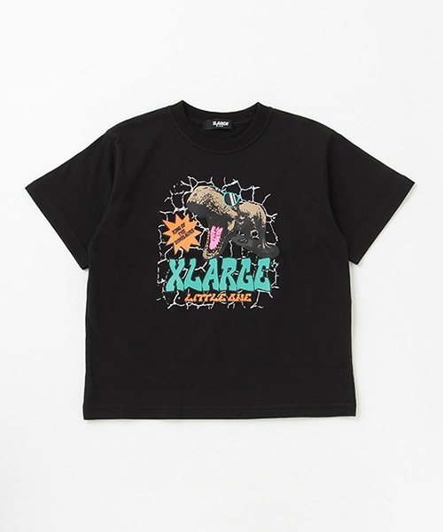 XLARGE KIDS（エクストララージキッズ）の「恐竜モチーフ半袖Tシャツ（Tシャツ/カットソー・キッズ・グリーン/ホワイト/ブラック/ブルー・120cm/110cm/130cm/140cm/80ｃｍ/90cm/100cm）」の3枚目の写真
