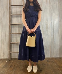 Miscere（ミスケーレ）の「☆ 配色ステッチノースリティアードワンピース　W1859（ワンピース）」