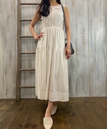 Miscere（ミスケーレ）の「☆ 配色ステッチノースリティアードワンピース　W1859（ワンピース）」