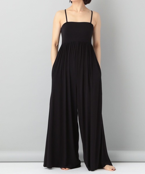 e/rm(イーアールエム)の「【e/rm】カップツキキャミロンパース(つなぎ/オールインワン・レディース・ライトベージュ/ブラック・FREE)」の7枚目の写真