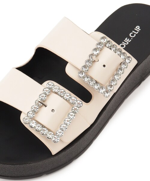 OPAQUE.CLIP（オペークドットクリップ）の「◆ビジューダブルベルトサンダル（サンダル・レディース・オフホワイト/ブラック・02/03）」の16枚目の写真