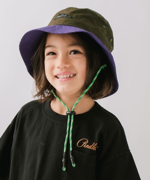 BAYFLOW(ベイフロー)の「紐付きハット(KIDS)(ハット・キッズ・ネイビー/レッド/ライトグリーン/その他1・M/L)」の4枚目の写真