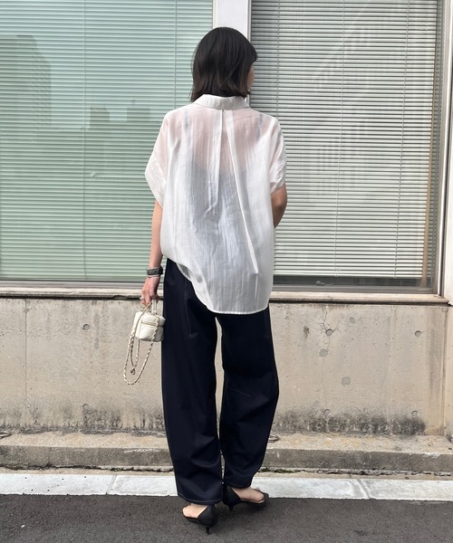 DouDou（ドゥドゥ）の「【WEB限定】ステッチカーブパンツ（チノパンツ・レディース・キナリ/ネイビー・36/38）」の19枚目の写真