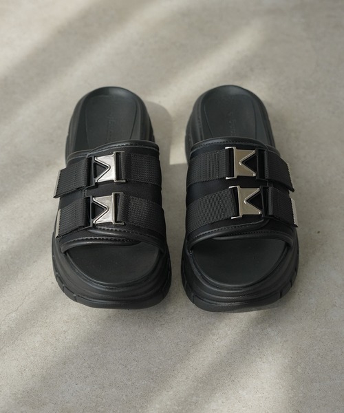 rectangle（レクタングル）の「バックルベルトスライダーサンダル（サンダル・レディース・ブラック・SMALL/MEDIUM/LARGE/X-LARGE）」の5枚目の写真