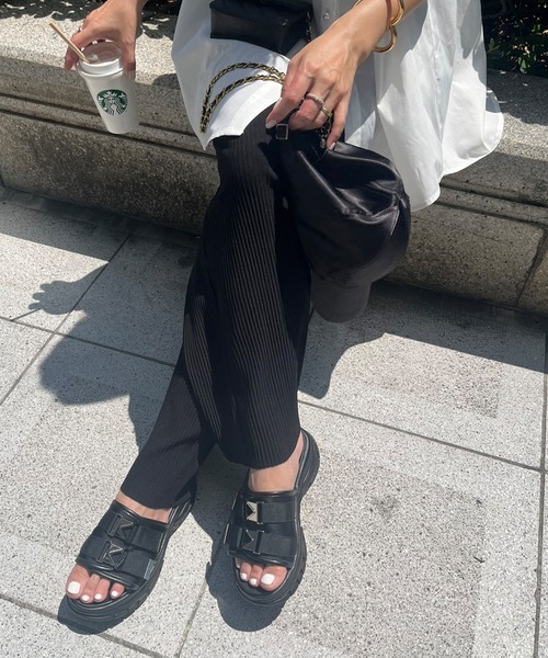 rectangle（レクタングル）の「バックルベルトスライダーサンダル（サンダル・レディース・ブラック・SMALL/MEDIUM/LARGE/X-LARGE）」の21枚目の写真