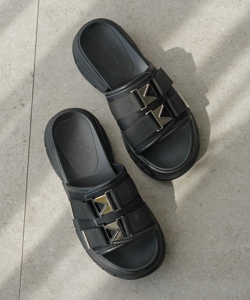 rectangle（レクタングル）の「バックルベルトスライダーサンダル（サンダル・レディース・ブラック・SMALL/MEDIUM/LARGE/X-LARGE）」の19枚目の写真