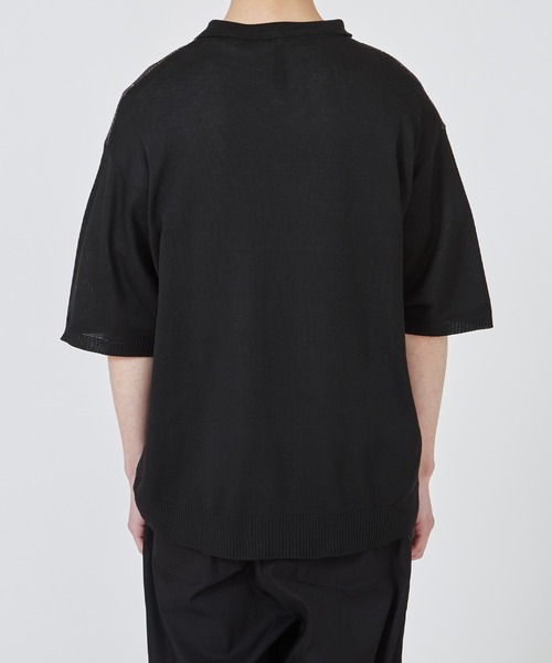 improves（インプローブス）の「ダイヤ アーガイル柄 半袖 ニット ポロカーディガン（ポロシャツ・メンズ・ベージュ/グリーン/ブラック・MEDIUM/LARGE/X-LARGE）」の5枚目の写真