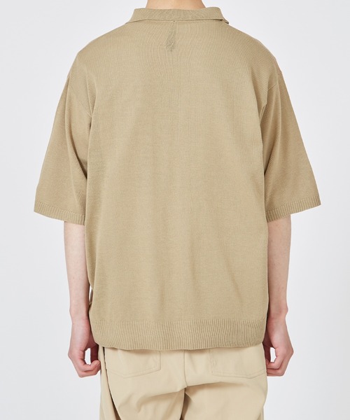 improves（インプローブス）の「ダイヤ アーガイル柄 半袖 ニット ポロカーディガン（ポロシャツ・メンズ・ベージュ/グリーン/ブラック・MEDIUM/LARGE/X-LARGE）」の7枚目の写真