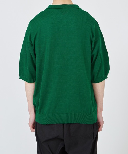 improves（インプローブス）の「ダイヤ アーガイル柄 半袖 ニット ポロカーディガン（ポロシャツ・メンズ・ベージュ/グリーン/ブラック・MEDIUM/LARGE/X-LARGE）」の10枚目の写真