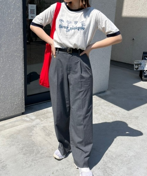 nemne store（ネンネストア）の「【低身長用サイズあり】アソート配色リンガープリントT（Tシャツ/カットソー・レディース・オートミール/ネイビー/ホワイト系その他/オフホワイト・SMALL/MEDIUM）」の5枚目の写真