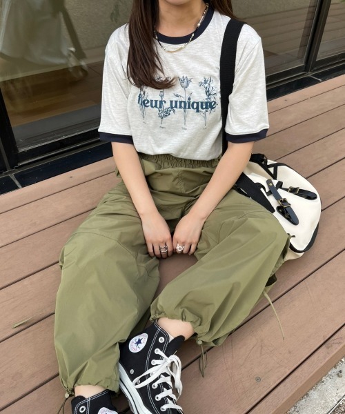 nemne store（ネンネストア）の「【低身長用サイズあり】アソート配色リンガープリントT（Tシャツ/カットソー・レディース・オートミール/ネイビー/ホワイト系その他/オフホワイト・SMALL/MEDIUM）」の14枚目の写真