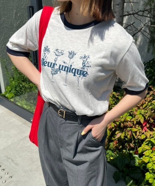 nemne store（ネンネストア）の「【低身長用サイズあり】アソート配色リンガープリントT（Tシャツ/カットソー・レディース・オートミール/ネイビー/ホワイト系その他/オフホワイト・SMALL/MEDIUM）」の20枚目の写真