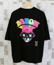 ネオンカラーロゴバックプリントクルーネックTシャツ