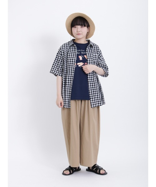 Samansa Mos2(サマンサ モスモス)の「ぽこぽこギンガムチェックシャツ(シャツ/ブラウス・レディース・ピンク/ミント/ブラック/グレー・F)」の7枚目の写真