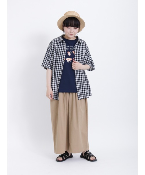 Samansa Mos2(サマンサ モスモス)の「ぽこぽこギンガムチェックシャツ(シャツ/ブラウス・レディース・ピンク/ミント/ブラック/グレー・F)」の10枚目の写真