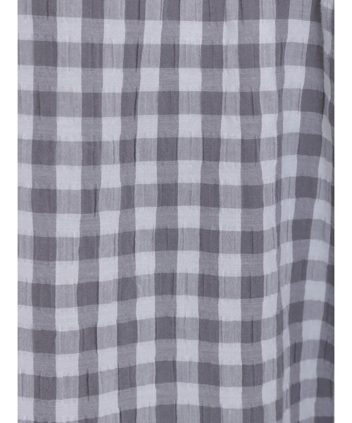 Samansa Mos2(サマンサ モスモス)の「ぽこぽこギンガムチェックシャツ(シャツ/ブラウス・レディース・ピンク/ミント/ブラック/グレー・F)」の9枚目の写真