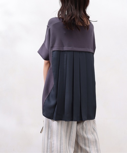 Chez toi（シェトワ）の「モダール×布帛切替プルオーバー（Tシャツ/カットソー・レディース・モカ/グリーン/アイボリー/チャコールグレー・FREE）」の13枚目の写真