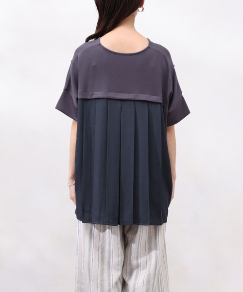 Chez toi（シェトワ）の「モダール×布帛切替プルオーバー（Tシャツ/カットソー・レディース・モカ/グリーン/アイボリー/チャコールグレー・FREE）」の17枚目の写真