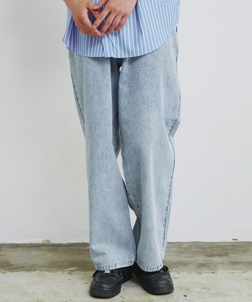 Magine（マージン）の「【SELECT】IR:12oz デニム バギーパンツ（デニムパンツ・メンズ・ライトブルー/ブラック/インディゴブルー/ブラック系その他/ケミカルウォッシュ・M/L/XL）」の5枚目の写真