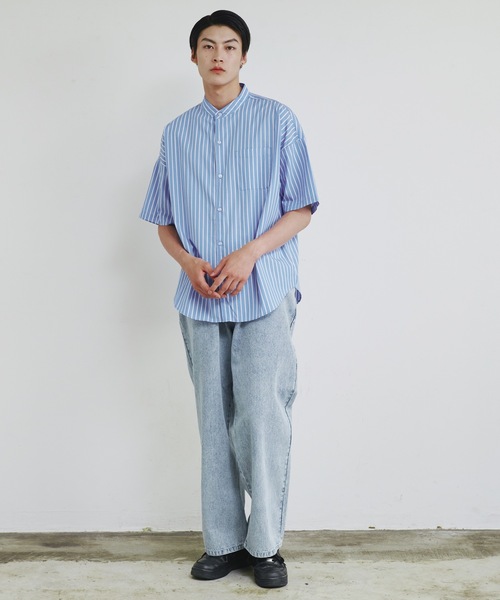 Magine（マージン）の「【SELECT】IR:12oz デニム バギーパンツ（デニムパンツ・メンズ・ライトブルー/ブラック/インディゴブルー/ブラック系その他/ケミカルウォッシュ・M/L/XL）」の7枚目の写真