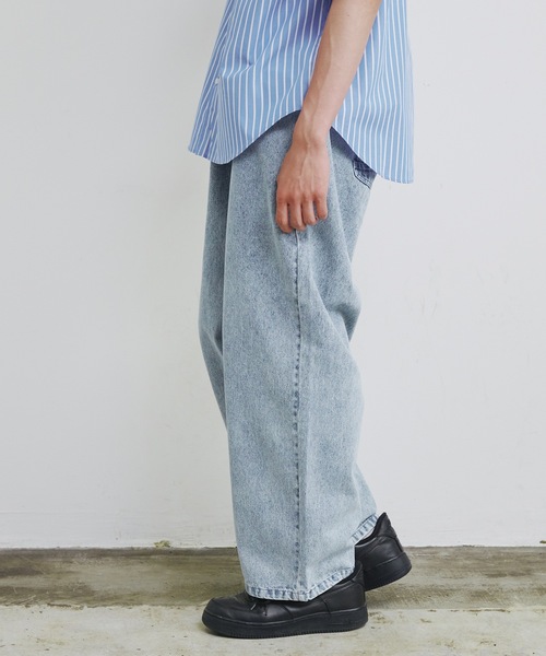 Magine（マージン）の「【SELECT】IR:12oz デニム バギーパンツ（デニムパンツ・メンズ・ライトブルー/ブラック/インディゴブルー/ブラック系その他/ケミカルウォッシュ・M/L/XL）」の17枚目の写真