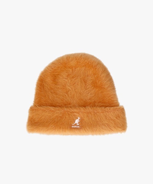 KANGOL（カンゴール）の「KANGOL FURGORA CUFF BEANIE（ニットキャップ/ビーニー・レディース・パープル/ブラック/ブルー/アイボリー/チェリーレッド/ライトイエロー/グレー/ピンク/オレンジ/ブルー系/ブラウン系/インディゴブルー・ONE SIZE）」の4枚目の写真