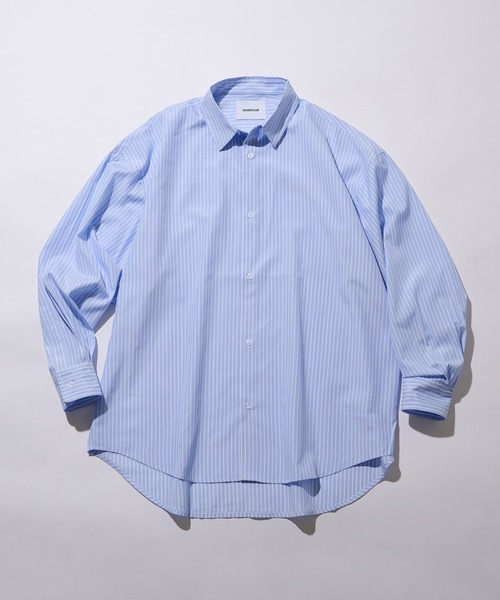 MAISON CLUB（メゾンクラブ）の「【MAISON CLUB】Broad L/S Oversized Regular Collar Shirt　/　Plain Stripe Plaid graphpaper pattern Shirt（シャツ/ブラウス・メンズ・ブラック系その他2/ブラウン/ホワイト/ホワイト系その他2/ブラック/ブルー/ネイビー/グレー/ベージュ/サックスブルー/ブルー系その他2/ネイビー系2/チャコールグレー/ブラック系その他3/サックスブルー系2/ホワイト系その他3/ブラウン系その他2・L/M）」の17枚目の写真