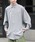 MAISON CLUBi]Nuj́uyMAISON CLUBzBroad L/S Oversized Regular Collar Shirt@/@Plain Stripe Plaid graphpaper pattern ShirtiVc/uEXjvbubNn̑2
