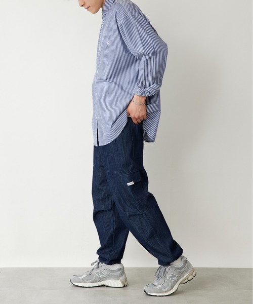 MAISON CLUB（メゾンクラブ）の「【MAISON CLUB】Broad L/S Oversized Regular Collar Shirt　/　Plain Stripe Plaid graphpaper pattern Shirt（シャツ/ブラウス・メンズ・ブラック系その他2/ブラウン/ホワイト/ホワイト系その他2/ブラック/ブルー/ネイビー/グレー/ベージュ/サックスブルー・L/M）」の22枚目の写真