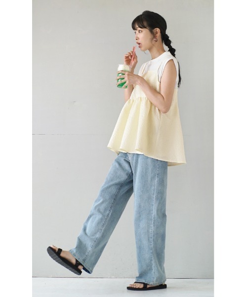 【新品未使用】SUKALA ジャガードペプラムトップス　ベージュゴールドMサイズ カットジャガードペプラムトップス – ADMORE