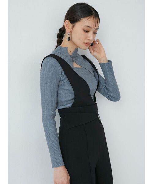 MURUA(ムルーア)の「チャイナタイトニット(ニット/セーター・レディース・アクア/イエロー/ブルー/ライトグレー/ブラック・FREE)」の13枚目の写真