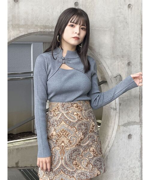 MURUA（ムルーア）の「チャイナタイトニット（ニット/セーター）」 - WEAR