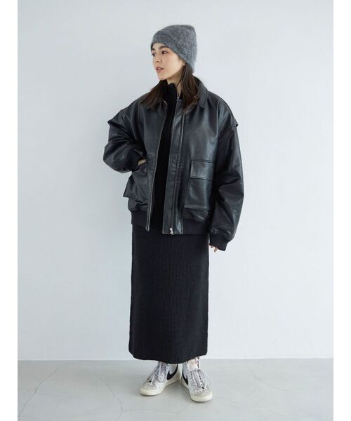 Ungrid（アングリッド）の「ウール混ニット帽（ニットキャップ/ビーニー・レディース・チャコールグレー/ブラック/ピンク・FREE）」の8枚目の写真