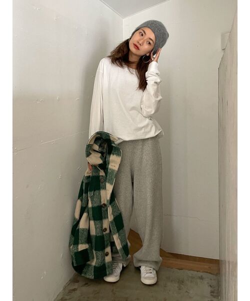 Ungrid（アングリッド）の「ウール混ニット帽（ニットキャップ/ビーニー・レディース・チャコールグレー/ブラック/ピンク・FREE）」の15枚目の写真