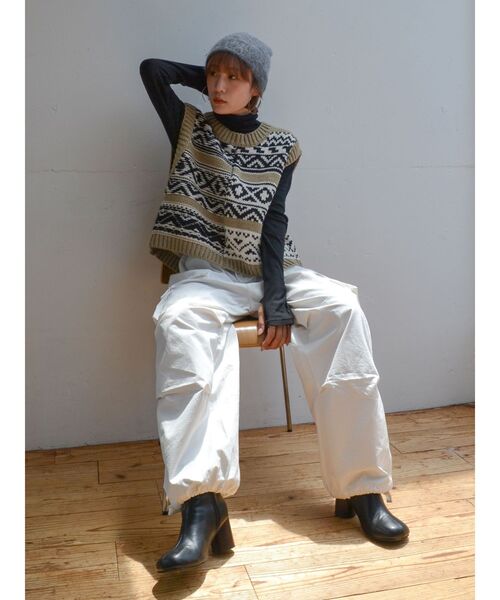 Ungrid（アングリッド）の「ウール混ニット帽（ニットキャップ/ビーニー・レディース・チャコールグレー/ブラック/ピンク・FREE）」の19枚目の写真