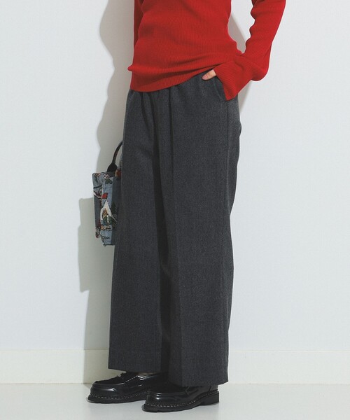 BEAMS BOY(ビームスボーイ)の「BEAMS BOY / ヘリンボーンツイル スラックス(スラックス・レディース・ブラウン/グレー・0/1)」の10枚目の写真