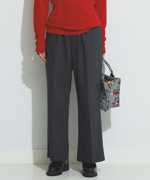BEAMS BOY(ビームスボーイ)の「BEAMS BOY / ヘリンボーンツイル スラックス(スラックス・レディース・ブラウン/グレー・0/1)」の12枚目の写真