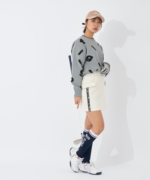 FILA GOLF(フィラゴルフ )の「【FILA GOLF:フィラゴルフ】レディーススカート ゴルフ(スカート・レディース・ブラック/グリーン/杢グレー/オフホワイト・SMALL/MEDIUM/LARGE/X-LARGE)」の6枚目の写真