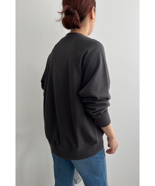 palm RICHE(ポームリシュ)の「ネコパールフロッキーTOPS(スウェット・レディース・サックスブルー/オフホワイト/チャコールグレー・M)」の19枚目の写真