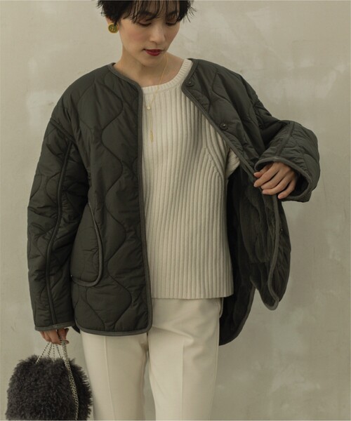 OPAQUE.CLIP（オペークドットクリップ）の「◆ローゲージリブボリュームスリーブニット【洗濯機洗い可】（ニット/セーター・レディース・ピンク系/ホワイト系その他3/オフホワイト/サンドベージュ・36/38/40/42）」の15枚目の写真