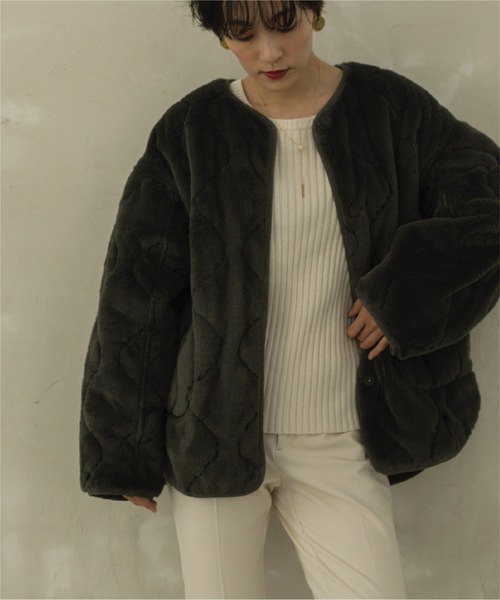 OPAQUE.CLIP（オペークドットクリップ）の「◆ローゲージリブボリュームスリーブニット【洗濯機洗い可】（ニット/セーター・レディース・ピンク系/ホワイト系その他3/オフホワイト/サンドベージュ・36/38/40/42）」の13枚目の写真