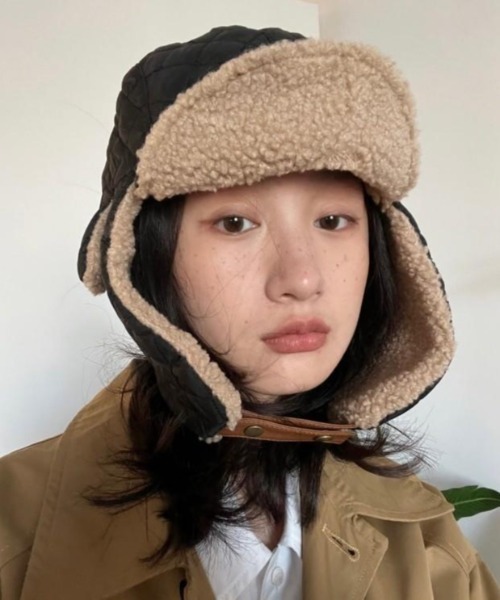 セール】【LAMPOON】キルティングフライトキャップ（キャップ）｜almo