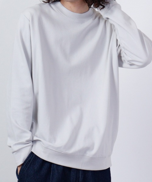 URBAN SQUARE(アーバンスクエア)の「URBAN SQUARE 表CVCスムース リブ付き長袖Tシャツ(Tシャツ/カットソー・メンズ・モカ/グレー/ブラック/オフホワイト・LL/M/L)」の3枚目の写真