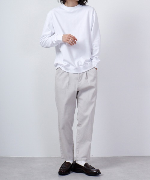 URBAN SQUARE(アーバンスクエア)の「URBAN SQUARE 表CVCスムース リブ付き長袖Tシャツ(Tシャツ/カットソー・メンズ・モカ/グレー/ブラック/オフホワイト・LL/M/L)」の9枚目の写真