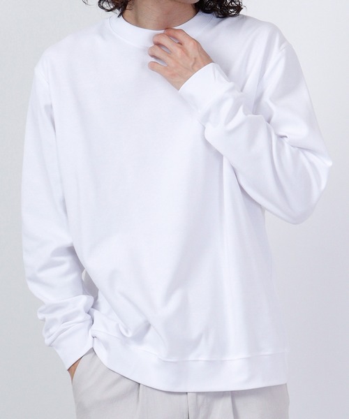 URBAN SQUARE(アーバンスクエア)の「URBAN SQUARE 表CVCスムース リブ付き長袖Tシャツ(Tシャツ/カットソー・メンズ・モカ/グレー/ブラック/オフホワイト・LL/M/L)」の5枚目の写真
